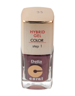 Delia Lakier do paznokci 33 Coral Hybrid 11ml