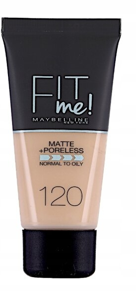 Matujący podkład z glinką zmniejszający pory Maybelline Fit Me 120