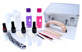  Zestaw kosmetyków do manicure hybrydowego + Kuferek SILCARE