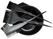 Salon Quality zestaw do farbowania włosów miska + 3 pędzle