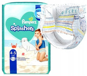 Pampers splashers pieluchy do pływania kąpieli na basen 4-5 9-15kg 11 szt.