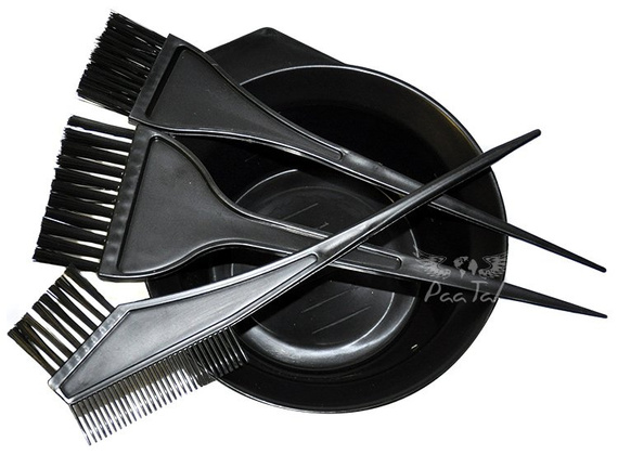 Salon Quality zestaw do farbowania włosów miska + 3 pędzle