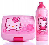 Bidon butelka na wodę i pudełko śniadaniowe dla dzieci Hello Kitty zestaw