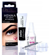 Henna do brwi i rzęs ciemny brąz + czarna henna gratis  Delia Cosmetics