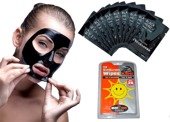 Pilaten Black Mask Czarna maska szaszetki 10szt + chusteczki oczyszczające