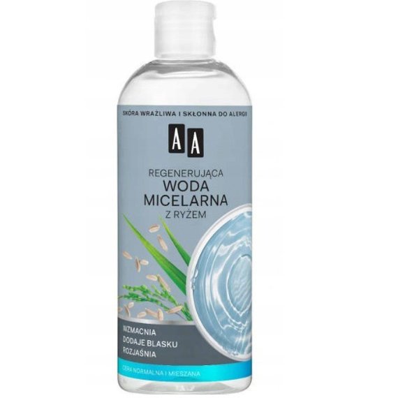  AA Skin Food regenerująca woda micelarna z ryżem do cery normalnej i mieszanej 400ml