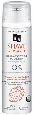 AA Truskawkowy Żel do golenia Shave Safe&Care200 ml