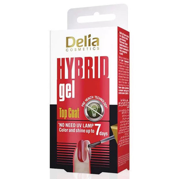 Delia hybrid lakier top coat do paznokci 11ml