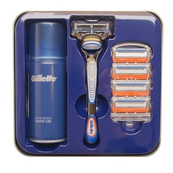 Gillette Fusion 5 Zestaw Maszynka + Żel Do Golenia + 5 Ostrzy ...