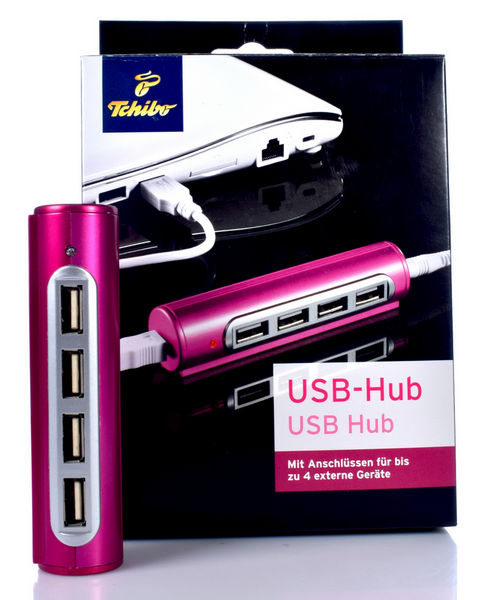 Hub aktywny ładowarka rozdzielacz portów 4 x USB adapter Tchibo