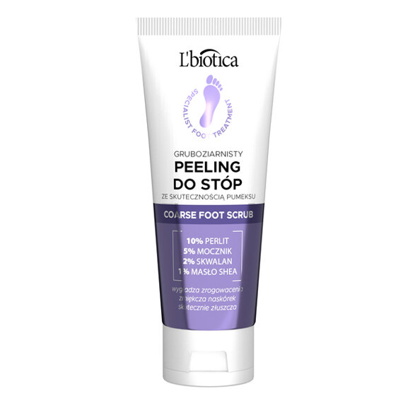 L'Biotica peeling do stóp z mocznikiem i masłem shea wygładza naskórek