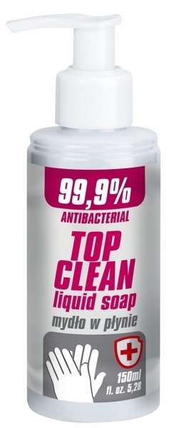 Mydło antybakteryjne  w płynie 150ml pięlęgnacja  gliceryna alkohol TOP CLEAN pompka