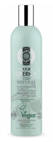 Natura Siberica emolientowo proteinowa odżywka do włosów z malinami 400 ml