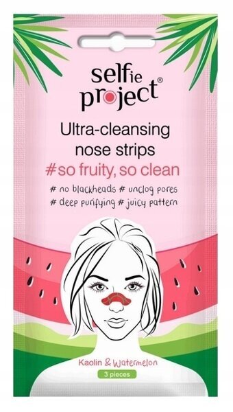 Oczyszczająca maska na nos z ekstraktem z arbuza Selfie Project 3szt