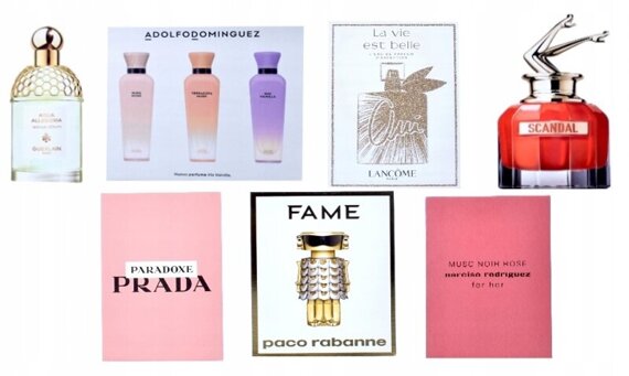Perfumy damskie Lancome Dior Prada próbki 8szt