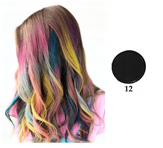 Puder Kreda do farbowania włosów pasemka kolor 12