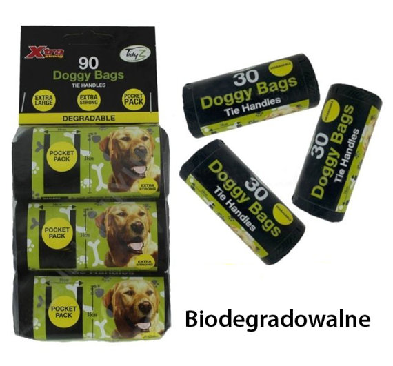 Woreczki na psie odchody torebki biodegradowalne 90 szt.