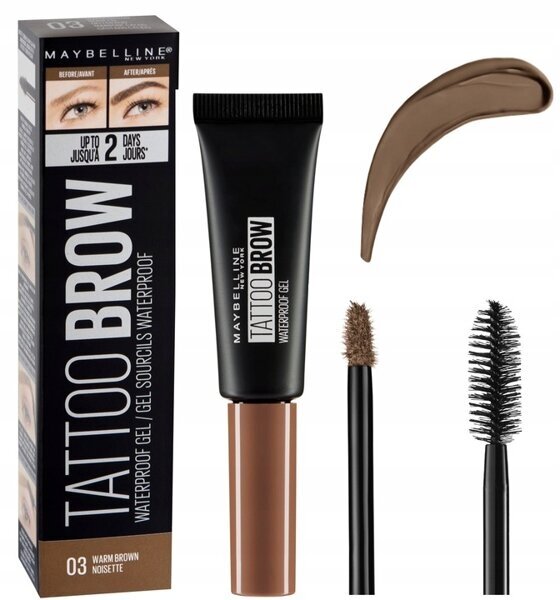 Żel do brwi + szczoteczka efekt laminacji trwały makijaż maybelline Brown 